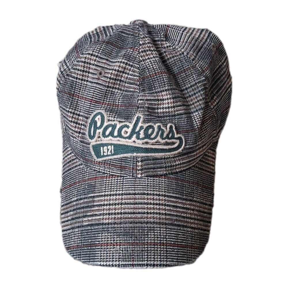 Vintage Reebok Green Bay Packers Old Orchard Beach Plaid Hat Gridiron OSFA